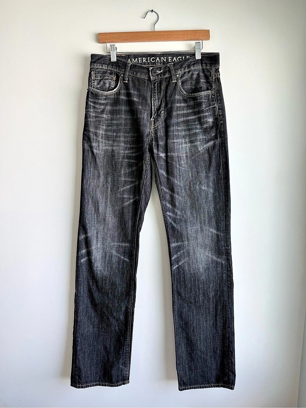 American Eagle Original Straight Black Jeans Men’s 30x34